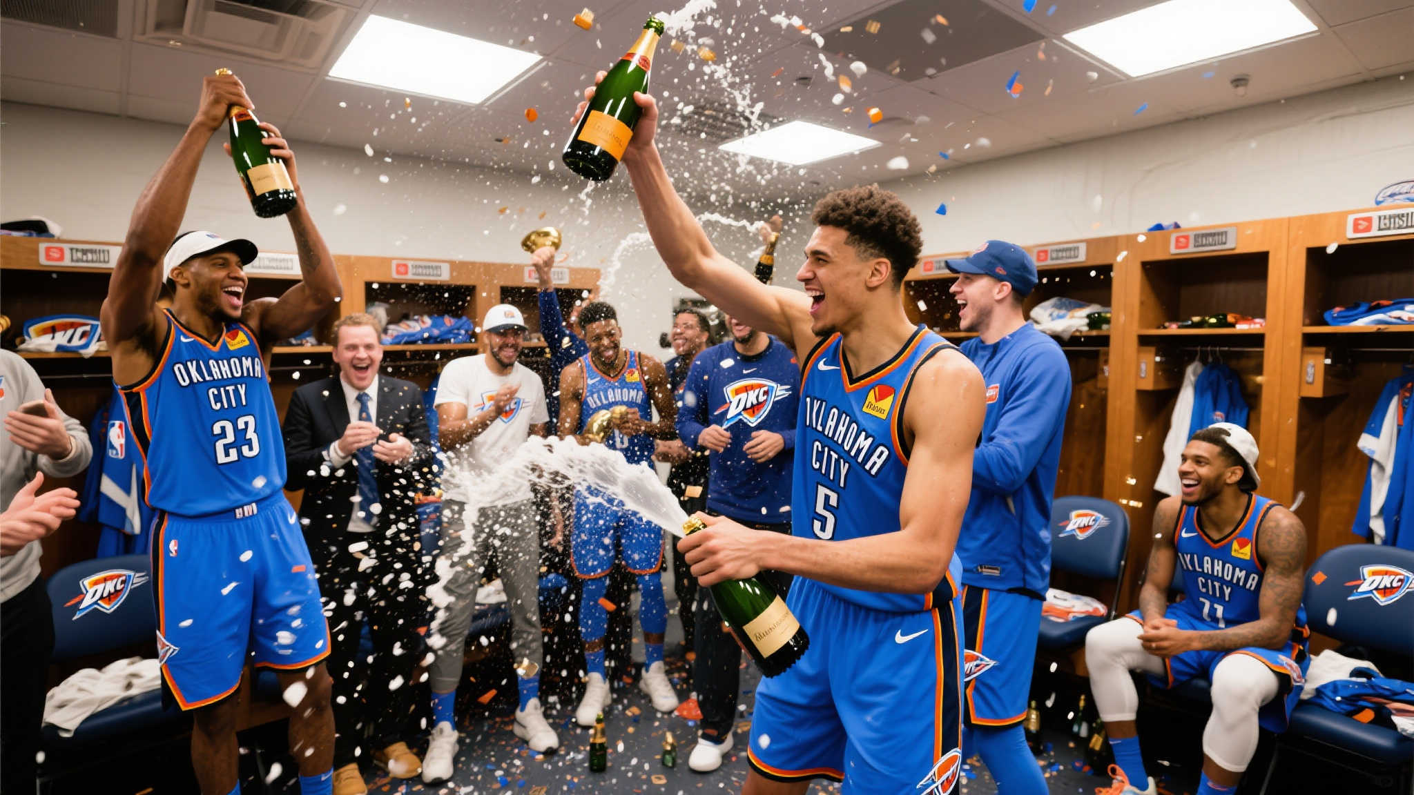 庆祝时刻震撼全场，雷霆书写新篇章
近日，NBA官